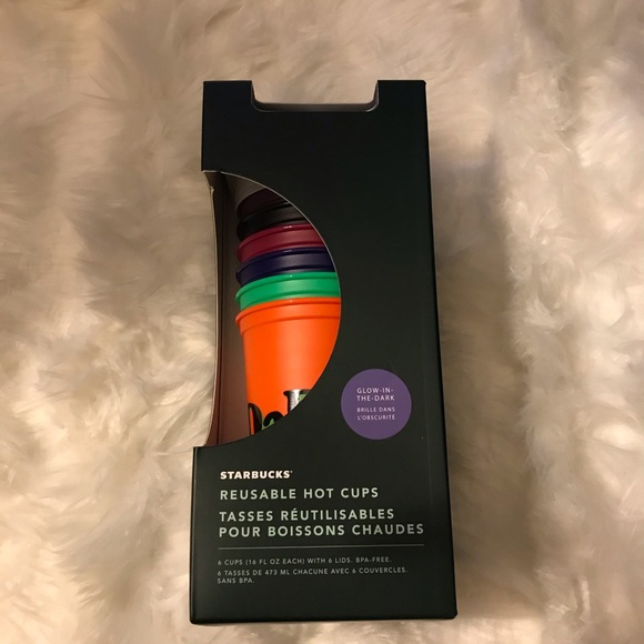 NIB Halloween Glow in the Dark Reusable Hot Cups